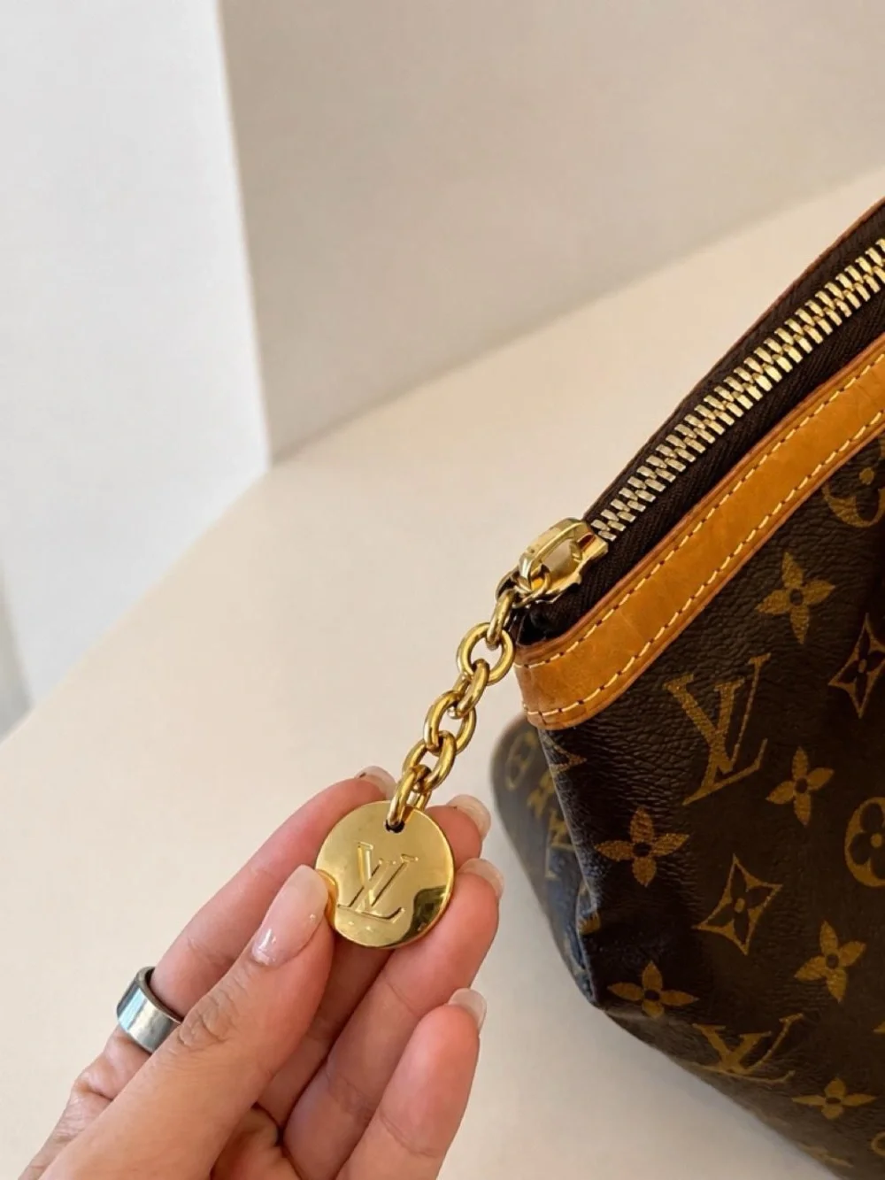 Louis Vuitton Monogram Canvas Satchel with Vachetta Trim